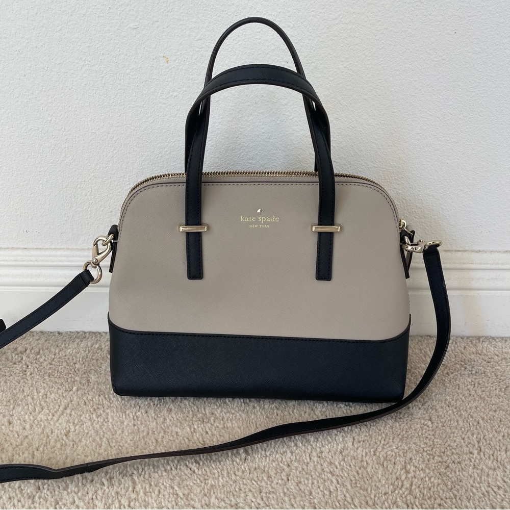 Kate Spade New York Grand Street Rachelle Purse Colorblock Black Beige